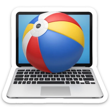 Beach ball + laptop sticker