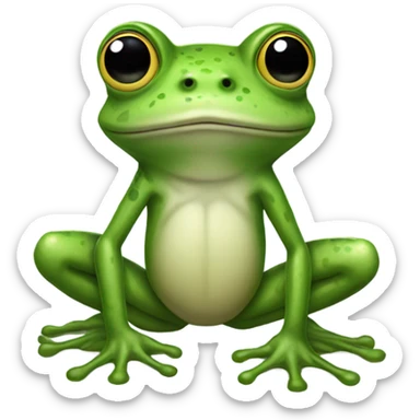 An entire frog, not only the face sticker