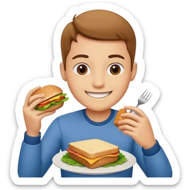 lunch time emotion simply sticker