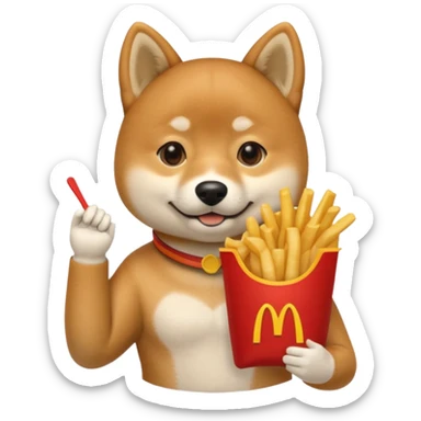 Shiba Jasper McDonald's meal sticker