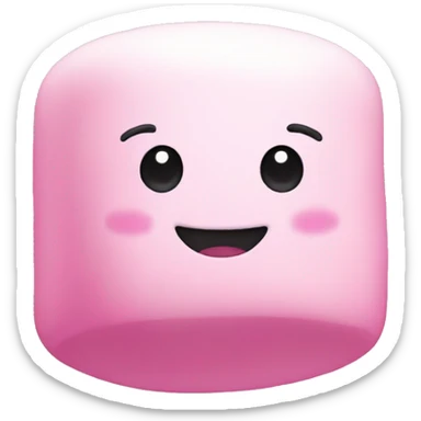 pink marshmallow  sticker