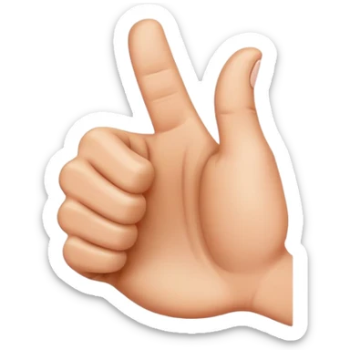 thumbs up finger gesture sticker