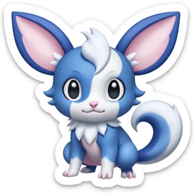 Azurill-Marill-Meowstic-Minccino-Absol-fusion  sticker