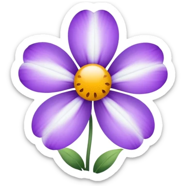 purple flower with snow behind it sticker
