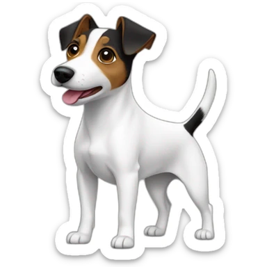 jack russel terrier dark sticker