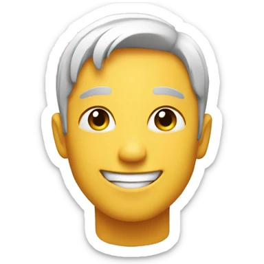 smile 90 degrees rotated sticker