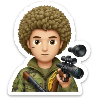bushy sniper sticker
