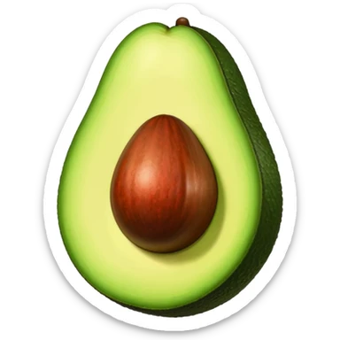 Aguacate con labios grandes sticker