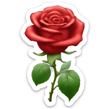 red beautiful rose that is shining sticker