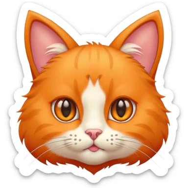 A cat face emoji, cute with whiskers and pointed ears. sticker