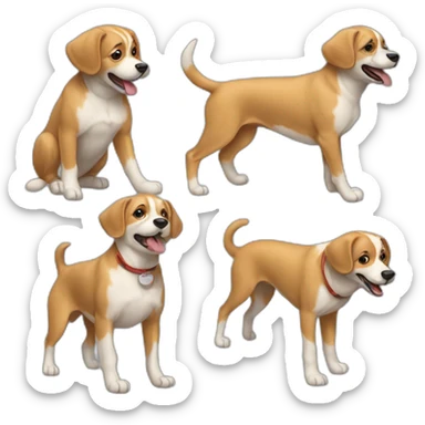 Dogs playing sticker