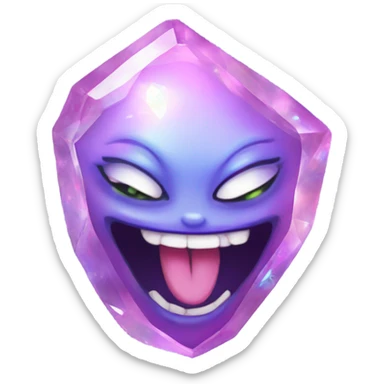 opal crystal gemstone demon smiley 😈  sticker