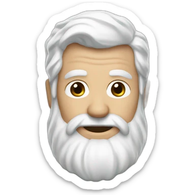 Notre dame leprechaun white hair and a brown beard sticker