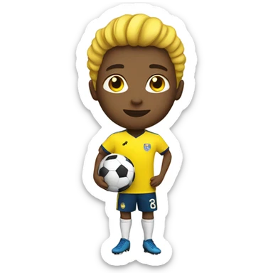 Soccer player yellow jersey sticker