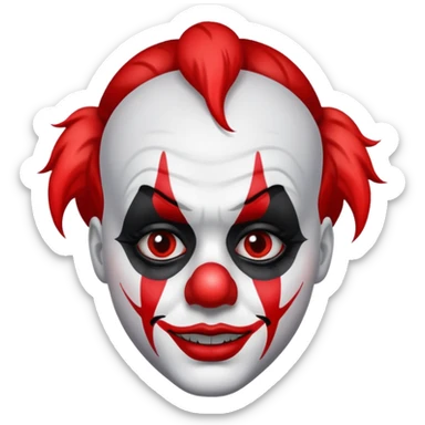 clown make up cried sticker