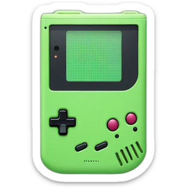 Light green game boy sticker