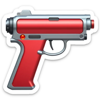 red laser gun sticker