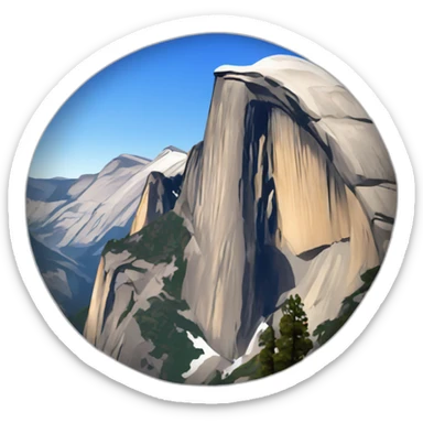 half dome sticker