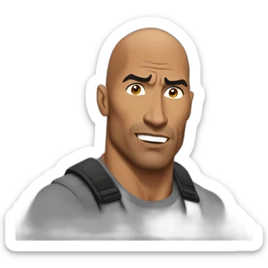 the rock doing bombastic side-eye sticker
