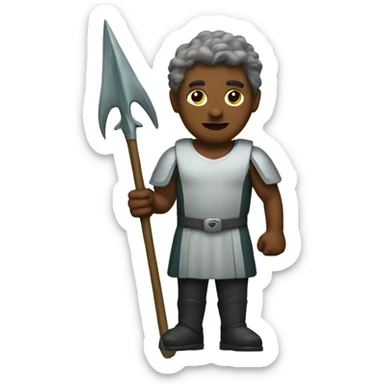 Man with trident sticker