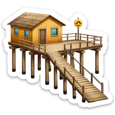 seaside pier sticker