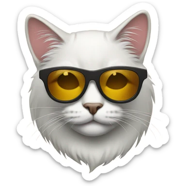 Cat with sunglasses sticker