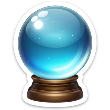 Crystal Ball – Transparent orb glowing with light sticker