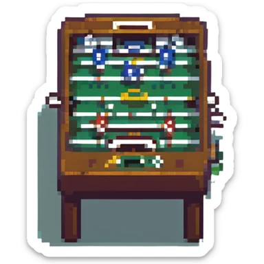 table football, pixel art style, retro game look, small details sticker
