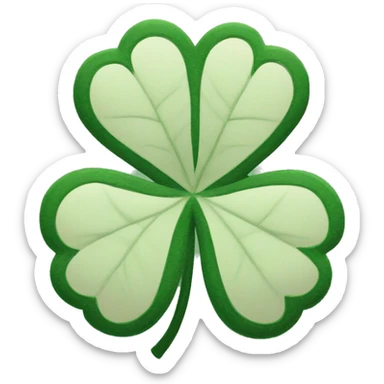 black five leaf clover sticker