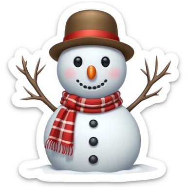 snowman with outfits  sticker