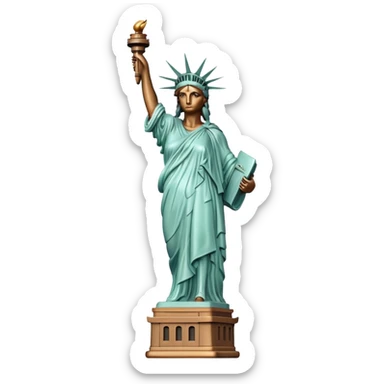 Ultra basic Statue of Liberty with minimal details sticker