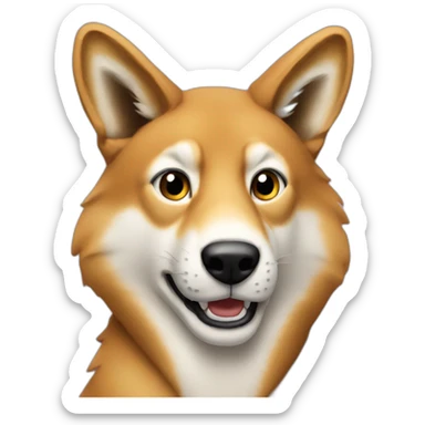 A dingo taking a picture sticker