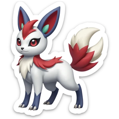 Zangoose-Meloetta-Minccino-Absol-fusion, full body sticker