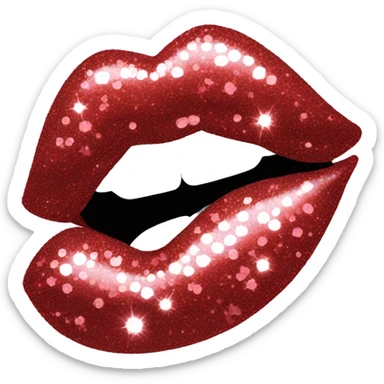 Sparkly lips sticker