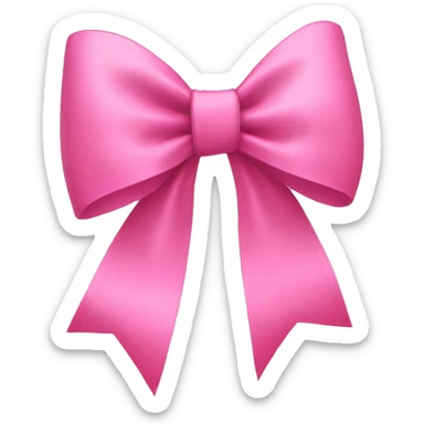 pink bow sticker