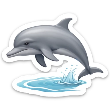 with dolphin please sticker