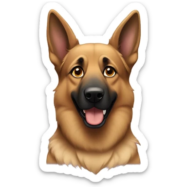 German Shepard dog with floppy ears  sticker