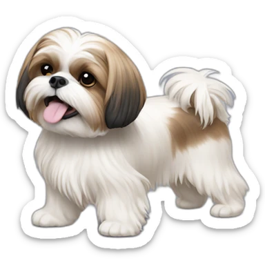 shih tzu chasing tail sticker