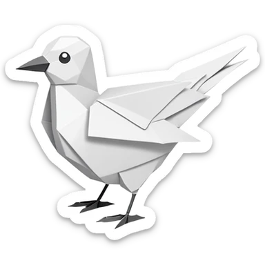 Bird origami minimalist  sticker