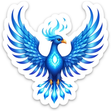 Blue flame phoenix wings - Cold fire








 sticker