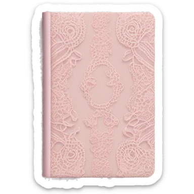 pastel pale pink lace journal  sticker