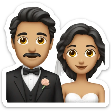 Dos novios besandose sticker