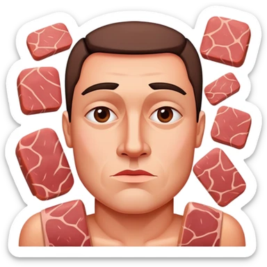 picasso abstract art SPAM MEAT portrait  sticker