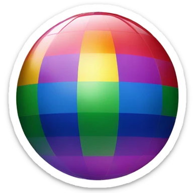 Pride flag disco ball sticker