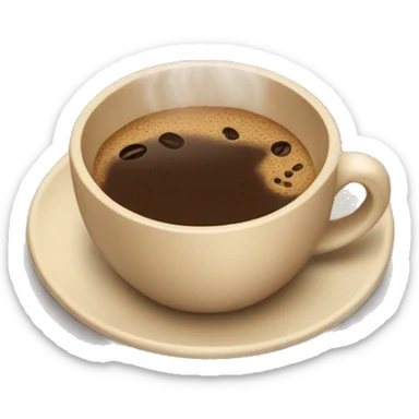 Beige cup of coffee sticker