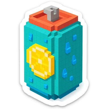 Borjomi lemonade can with a refreshing design, featuring a lemon slice and condensation droplets sticker