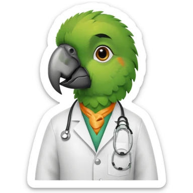Parrot doctor sticker