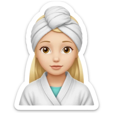 spa girl blonde hair sticker
