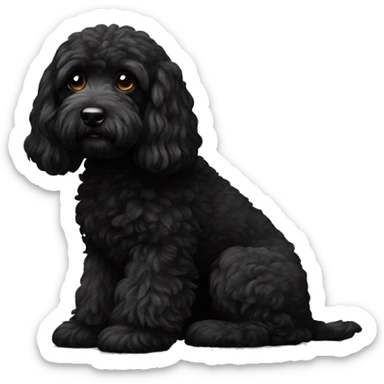Black spoodle sticker