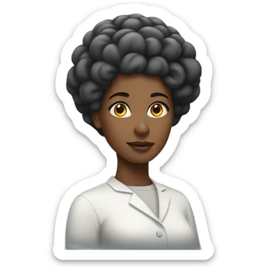 black woman with brain-power sticker